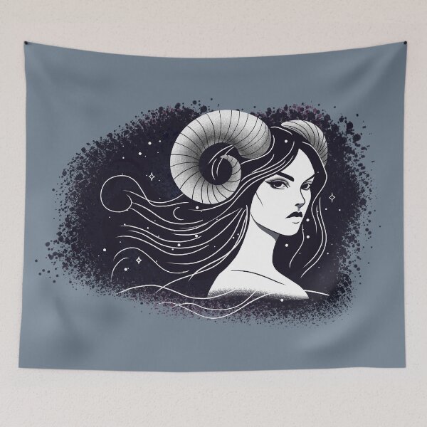 Item preview, Ariella the Aries - Slate Gray designed and sold by MaryAura.