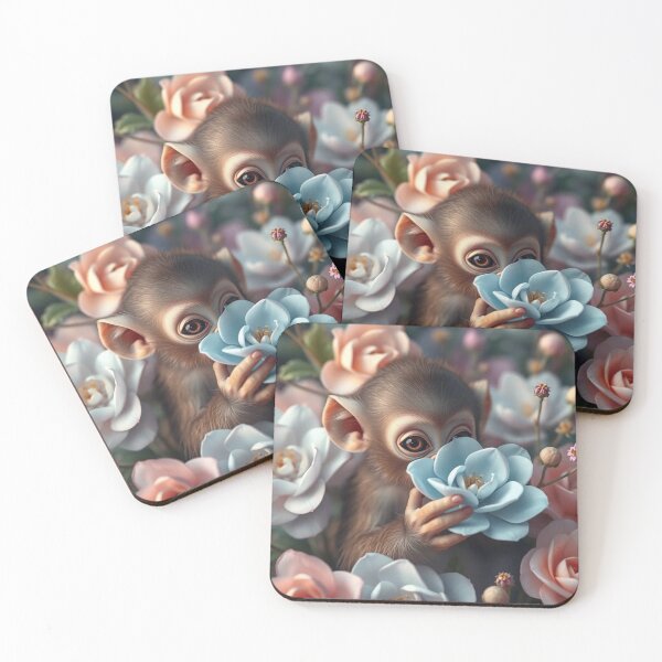 Item preview, Baby Monkey’s Blue Bloom designed and sold by PresciousPrintz.