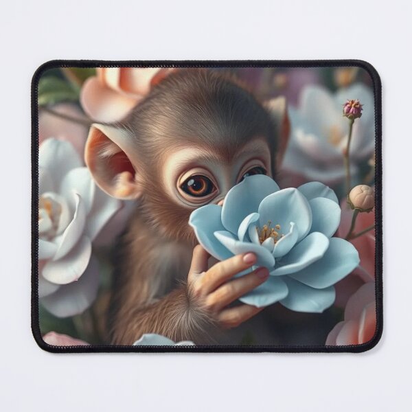 Item preview, Baby Monkey’s Blue Bloom designed and sold by PresciousPrintz.