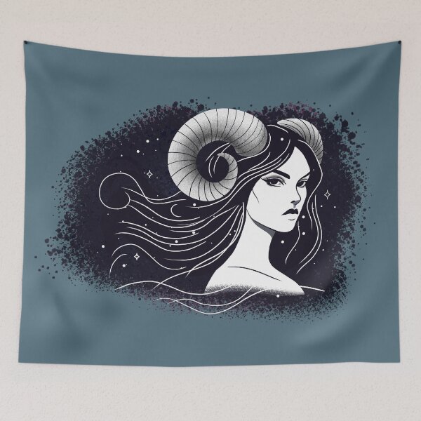 Item preview, Ariella the Aries - Stormy Blue designed and sold by MaryAura.