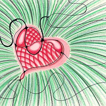 Artwork thumbnail, heart design with green background by IsaBELLA-HeART