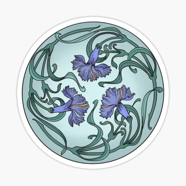 Vista previa del artículo con la obra «Iris Belle Époque», diseñado y vendido por sundayouthlines.