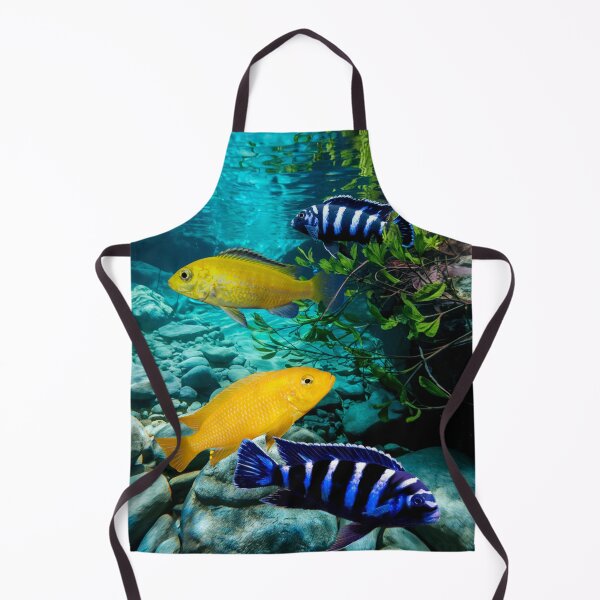Item preview, Mbuna Cichlids Yellow Labs African Cichlid Aquarium Fish Tank Wall Art designed and sold by Aquarium Eclipse.
