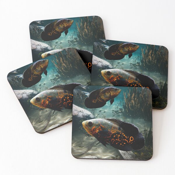 Item preview, Oscar Fish Large Oscar Cichlid Aquarium Fish Tank Wall Art  designed and sold by Aquarium Eclipse.
