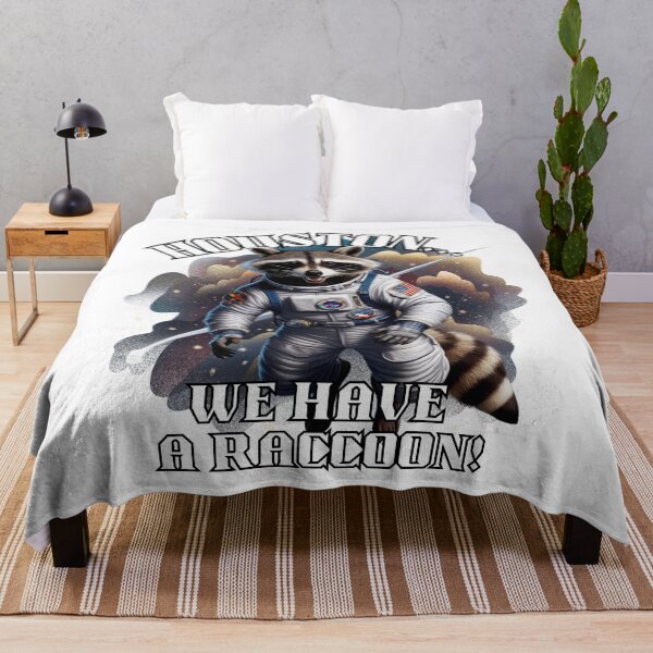 Item preview, Hilarious Astronaut Raccoon - 'Houston... We Have A Raccoon!' Design designed and sold by AdaMerch.