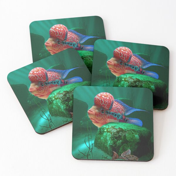 Item preview, Flowerhorn Cichlid Large Cichlid Aquarium Fish Tank Wall Art  designed and sold by Aquarium Eclipse.