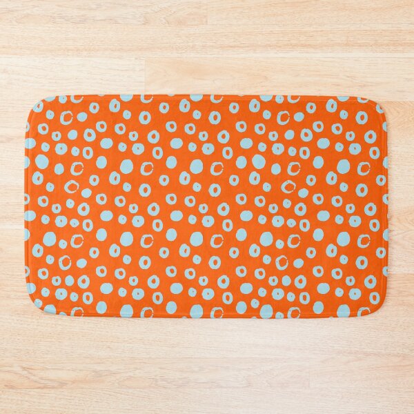 Item preview, Circles and Dots Pattern Dolled Up Aesthetic Orange and Light Blue designed and sold by Itaya Art.