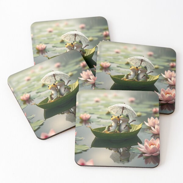 Item preview, “Frogs in Love: A Serene Boat Ride” designed and sold by PresciousPrintz.