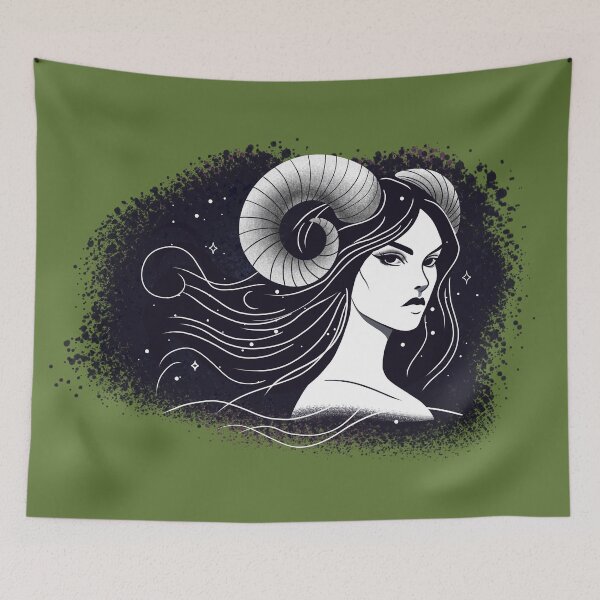Item preview, Ariella the Aries - Olive Green designed and sold by MaryAura.