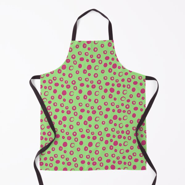 Item preview, Circles and Dots Pattern Dolled Up Aesthetic Vivid Pink and Lime Green designed and sold by Itaya Art.