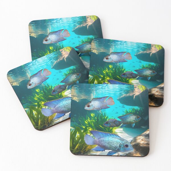 Item preview, Electric Blue Acara Cichlid Dwarf Cichlid Aquarium Fish Tank Wall Art  designed and sold by Aquarium Eclipse.