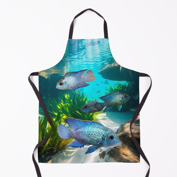 Item preview, Electric Blue Acara Cichlid Dwarf Cichlid Aquarium Fish Tank Wall Art designed and sold by Aquarium Eclipse.