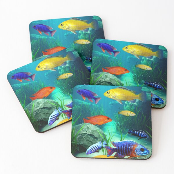 Item preview, African Cichlids Peacock Cichlid Mbuna Cichlid Aquarium Fish Tank Wall Art  designed and sold by Aquarium Eclipse.