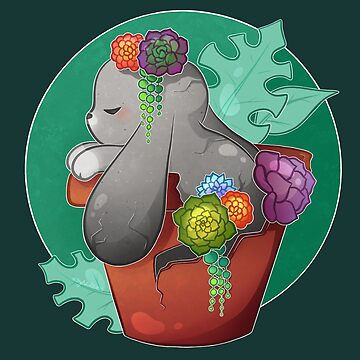 Artwork thumbnail, Succulent Garden Bunny by heysoleilart
