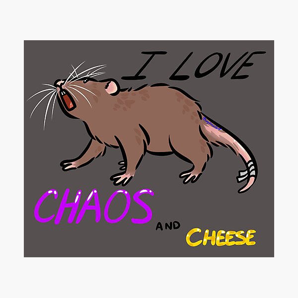 Item preview, I love chaos and cheese! designed and sold by lozydrawsstuff.