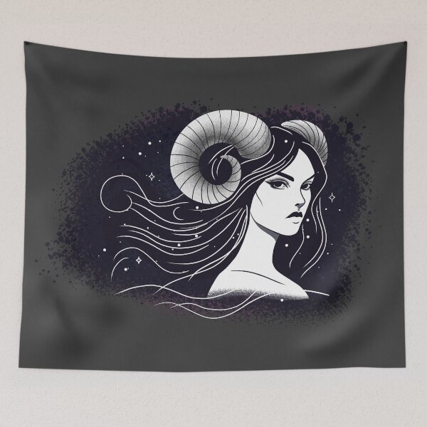 Item preview, Ariella the Aries - Deep Charcoal designed and sold by MaryAura.