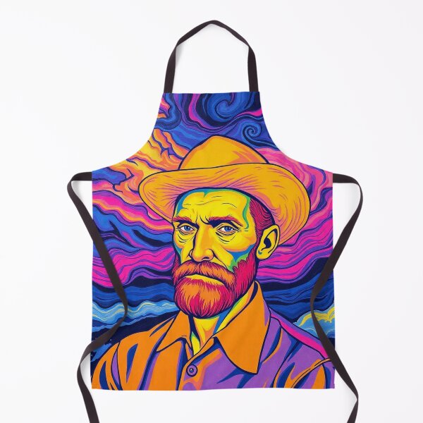 Vista previa del artículo con la obra «Autorretrato Pop Art de Van Gogh: retrato enérgico con colores vibrantes y psicodélicos: diseño único.», diseñado y vendido por MiraboliK.