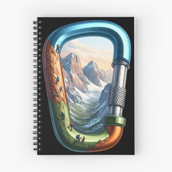 Item preview, climbing carabiner and mountains designed and sold by wildexperience.