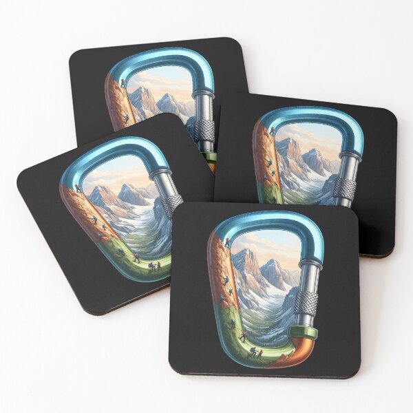Item preview, climbing carabiner and mountains designed and sold by wildexperience.