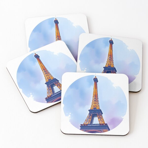 Item preview, Eiffel Glow Square Icon designed and sold by Shirtastically.
