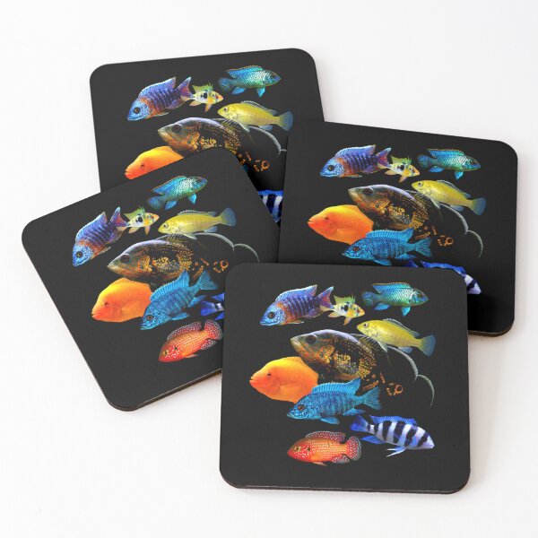 Item preview, Cichlids Fish Dwarf Cichlid Oscar Cichlid Freshwater Aquarium Fish Tank Lovers Art Design  designed and sold by Aquarium Eclipse.