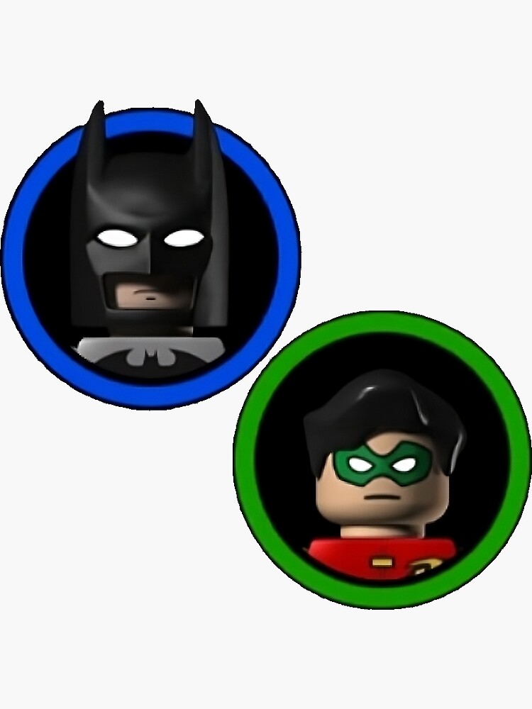 Thumbnail 3 of 3, Sticker, LEGO Batman: The Videogame Batman and Robin designed and sold by DapperWookie.