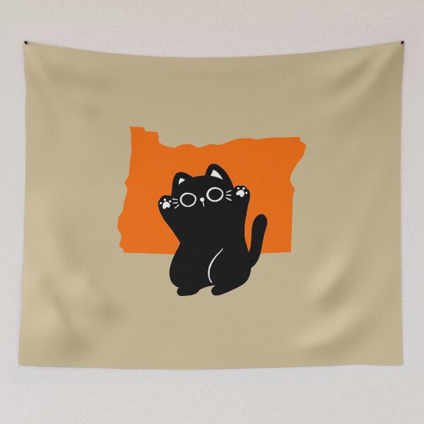 Item preview, Happy Cat Loves Oregon | State Pride for Pet Lovers designed and sold by GoblinBoutique.