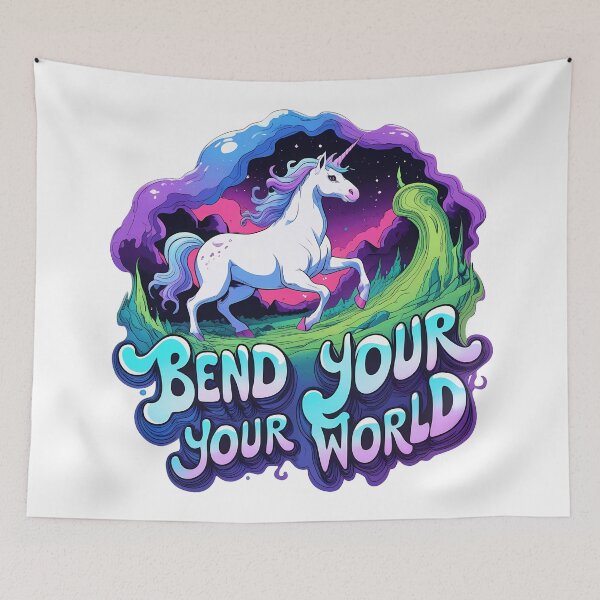 Item preview, Bend Your World – Reality-Warping Unicorn designed and sold by zoughlal.