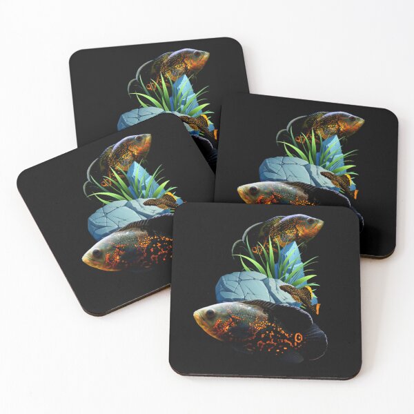 Item preview, Oscar Cichlids Fish Plecostomus Freshwater Aquarium Fish Tank Lovers Art Design  designed and sold by Aquarium Eclipse.