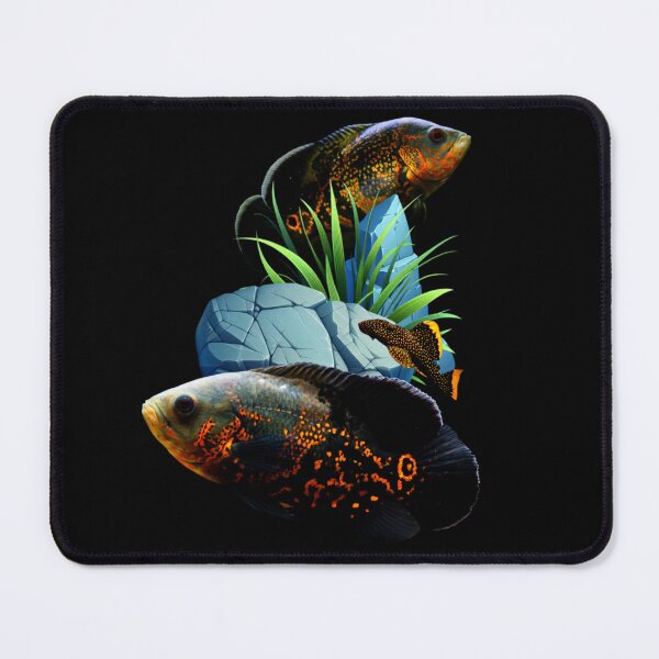 Item preview, Oscar Cichlids Fish Plecostomus Freshwater Aquarium Fish Tank Lovers Art Design designed and sold by Aquarium Eclipse.