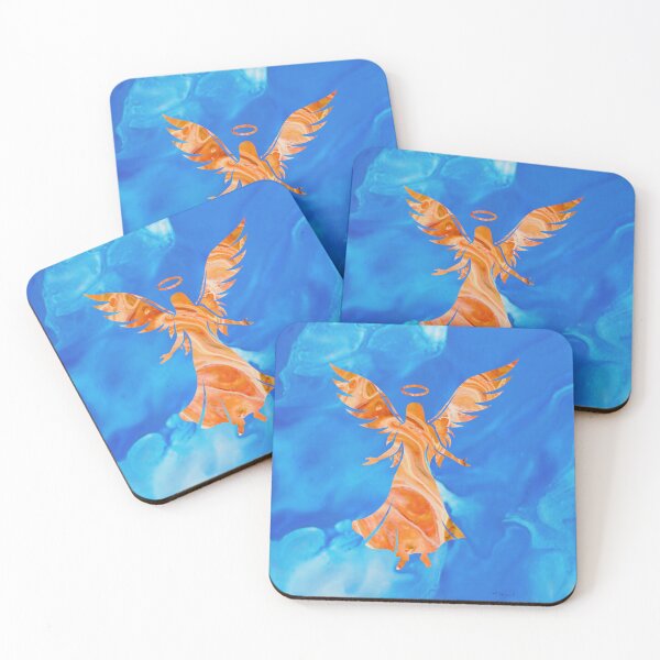 Item preview, Woman Angel + Halo - Flow Art / Pour Painting - jdp-14-0009 designed and sold by ANomadDesigns.