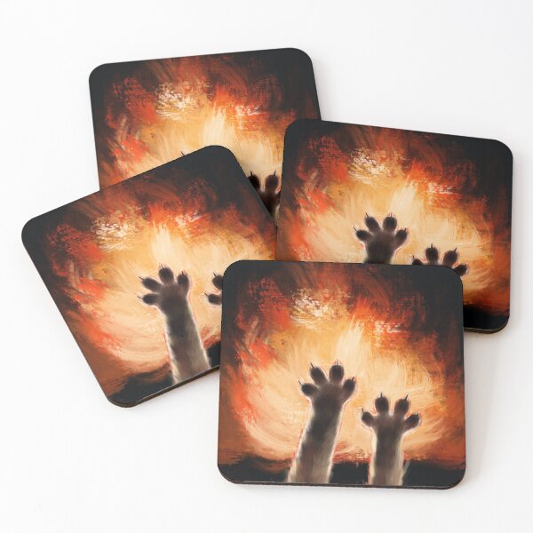 Item preview, Funny meme cat`s paw in the fire designed and sold by Makitsu Neko.