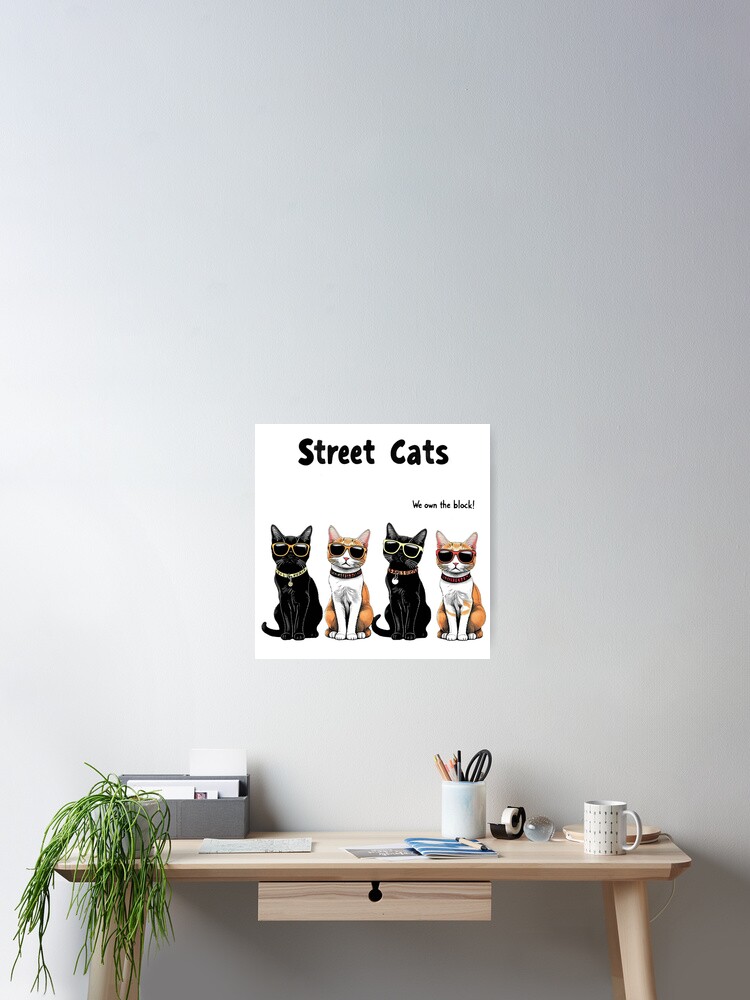 Thumbnail 2 of 3, Poster, Street Cats designed and sold by Coloradodrawing.