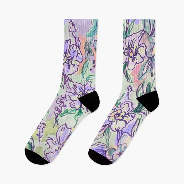 Item preview, Boho Expressive Purple Botanical Abstract Pattern designed and sold by Annabelle Ogilvie.