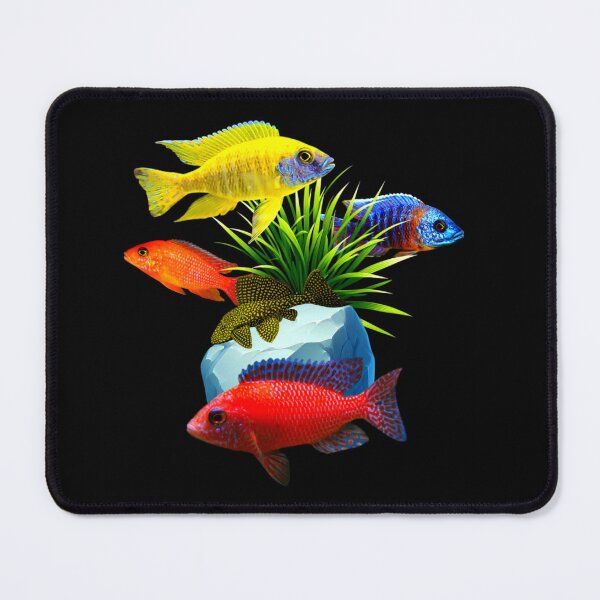 Item preview, African Cichlids Plecostomus Fish Freshwater Aquarium Fish Tank Lovers Art Design designed and sold by Aquarium Eclipse.
