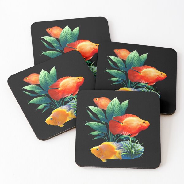 Item preview, Red Blood Parrot Cichlids Cichlids Fish Freshwater Aquarium Fish Tank Lovers Art Design  designed and sold by Aquarium Eclipse.