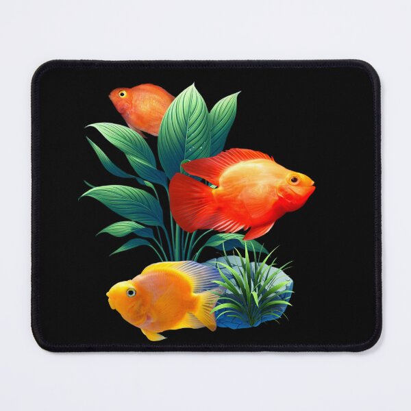 Item preview, Red Blood Parrot Cichlids Cichlids Fish Freshwater Aquarium Fish Tank Lovers Art Design  designed and sold by Aquarium Eclipse.