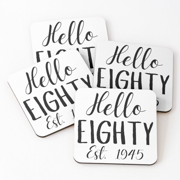Item preview, Hello Eighty | 80th Birthday Celebration | Vintage 1945 Anniversary Printable Design designed and sold by highflycrafts.