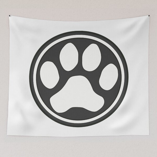 Item preview, Cute Dog Paw in Black and White Circle designed and sold by MoePark.