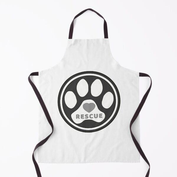 Item preview, Pet Rescue Heart Dog Paw in Black and White Circle designed and sold by MoePark.