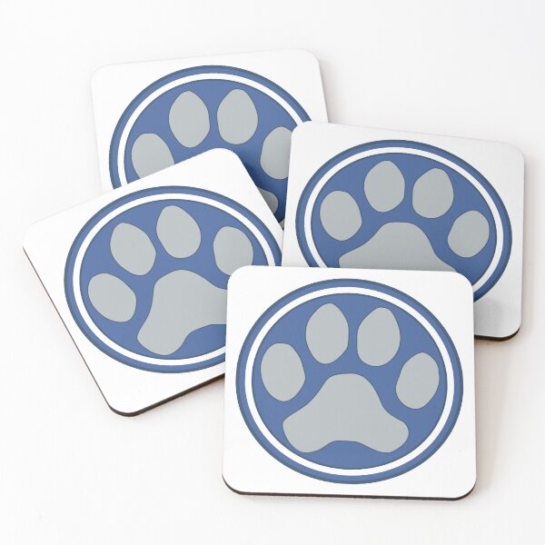 Item preview, Gray Dog Paw in Blue Circle designed and sold by MoePark.