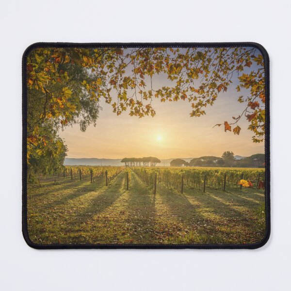 Item preview, Bolgheri Vineyard Sunrise. Tuscan Autumn Landscape, Italy designed and sold by Stefano Orazzini.