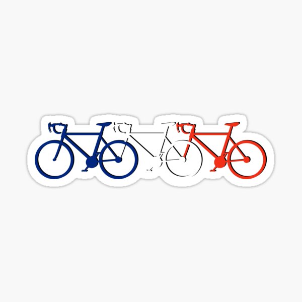 Item preview, bicycles and the blue white and red tricolor in honor of those who love cycling and traveling in freedom and running happily through the streets of the world. take this symbol with you! designed and sold by rikyfreestyle.