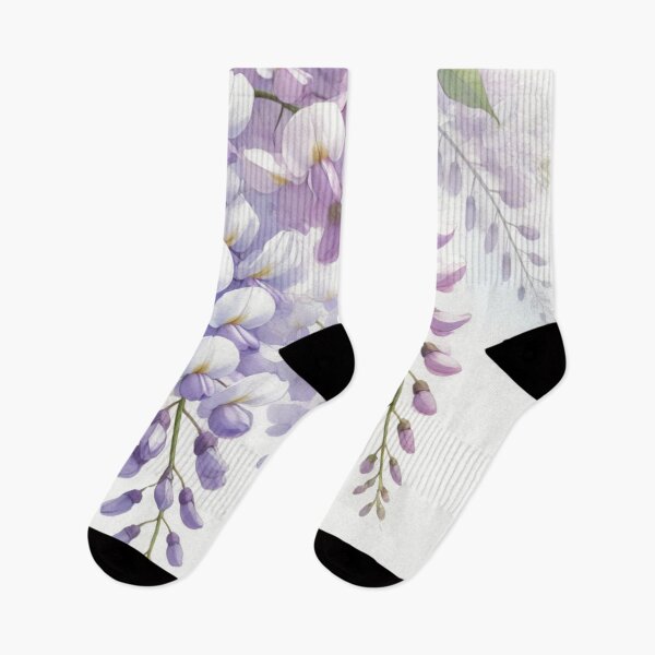 Item preview, Wisteria in bloom watercolor purple flowers designed and sold by Artbymonika.