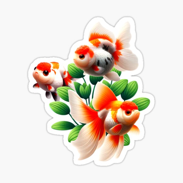 Vista previa del artículo con la obra «Peces de colores Oranda, peces de colores Ranchu, acuarios de agua dulce, amantes de los tanques de peces, diseño artístico», diseñado y vendido por Aquarium Eclipse.