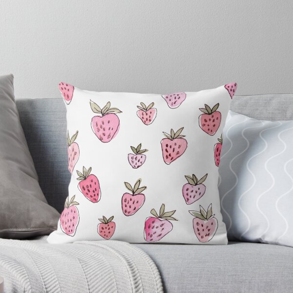 Aperçu de l'œuvre Motif aquarelle abstrait et expressif de champs de fraises créée et vendue par Annabelle Ogilvie.