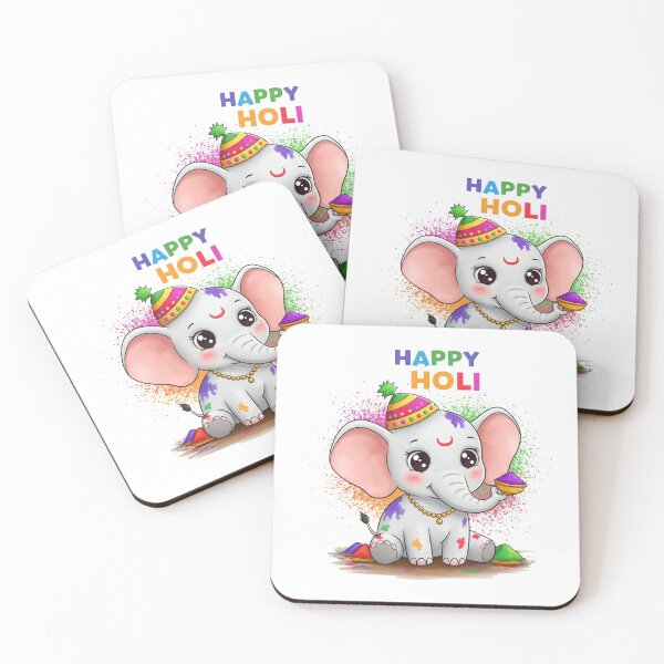 Item preview, Happy Holi Elephant Watercolor designed and sold by Adrian Kane.