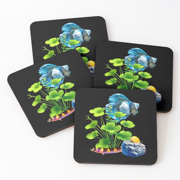Artikelvorschau, Betta Fisch Kuhli Schmerle Mystery Schnecke Süßwasser Aquarium Fisch Tank Liebhaber Kunst Design entworfen und verkauft von Aquarium Eclipse.