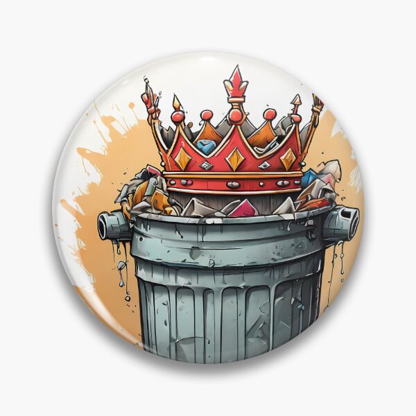 Item preview, Royalty in Ruins No Kings – Graffiti Style Crown in Trash Art designed and sold by KateVil.