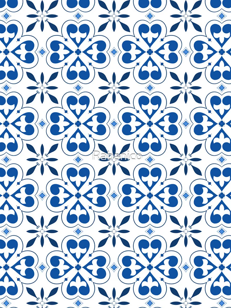 Thumbnail 4 of 4, iPhone Case, Blue Tile designed and sold by Rabanico.